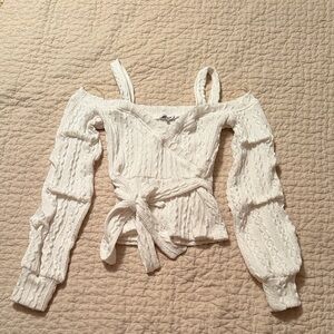 Fashion Nova Off-the-Shoulder White Sweater